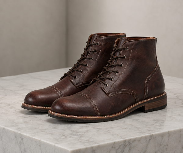 Marvao Leather Lace-Up Boots