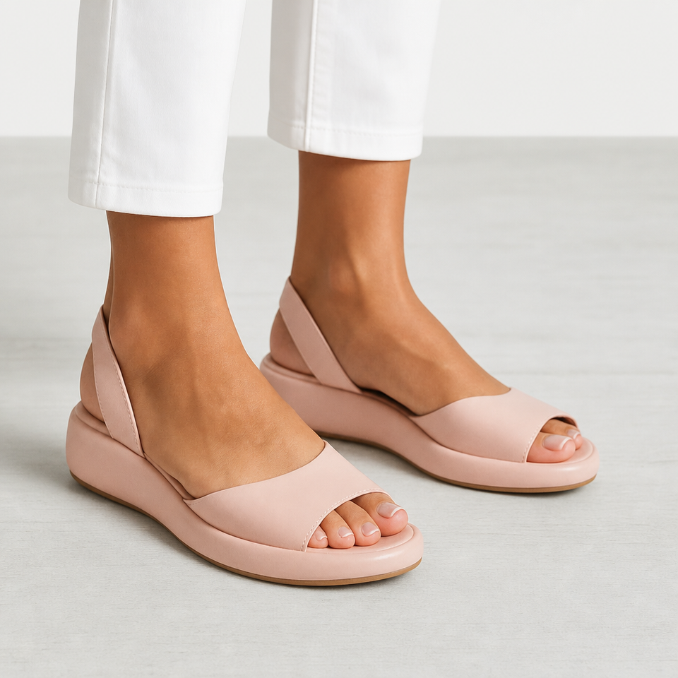 Hydra Open-Toe Slingback Sandals in Pink