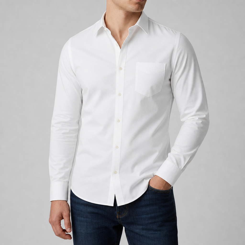 Perugia Slim Fit Dress Shirt in White