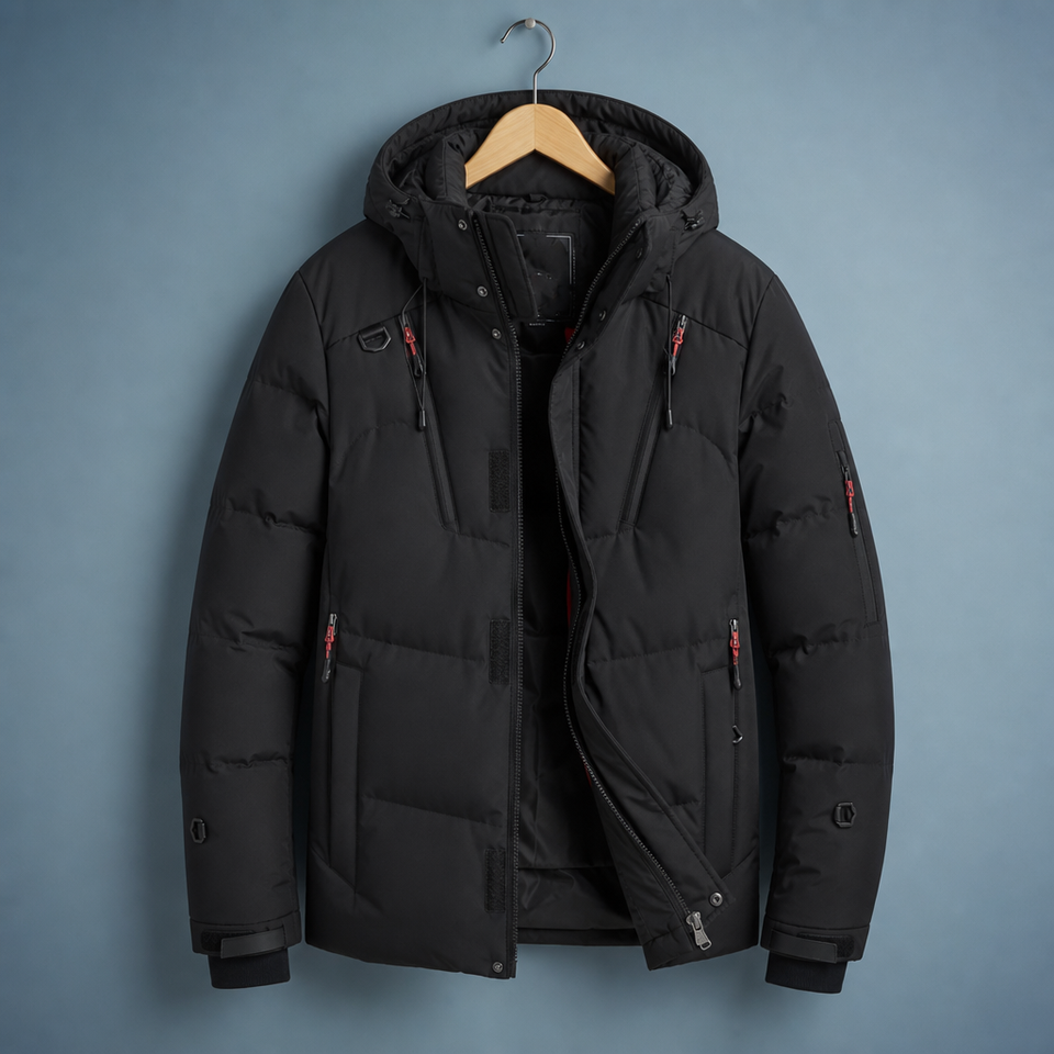 Spoleto Insulated Hooded Parka in Black