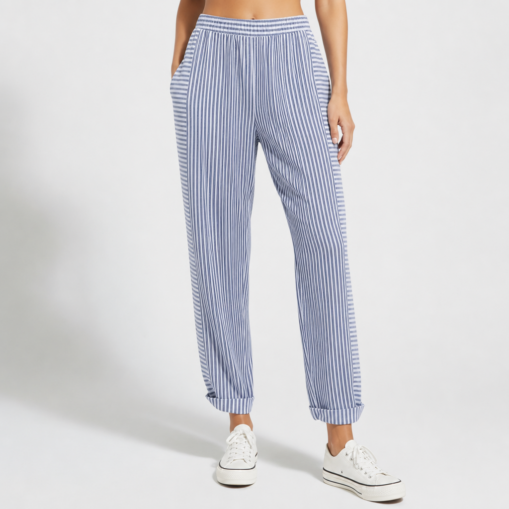 Fiesole Striped Harem Pants in Blue