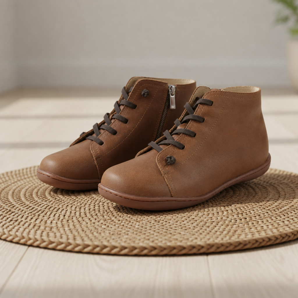 Padova Orthopedic Lace-Up Boots in Brown