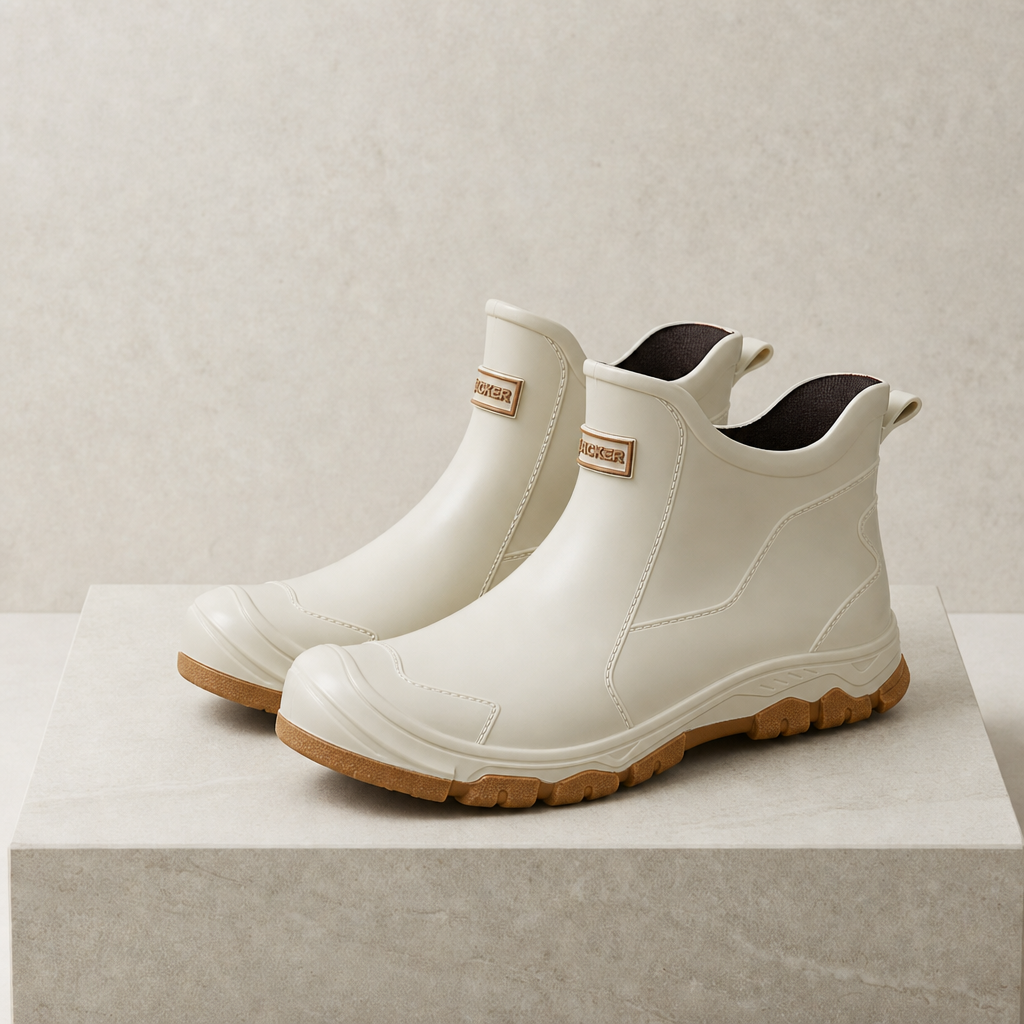 Segovia Waterproof Slip-On Boots in Beige