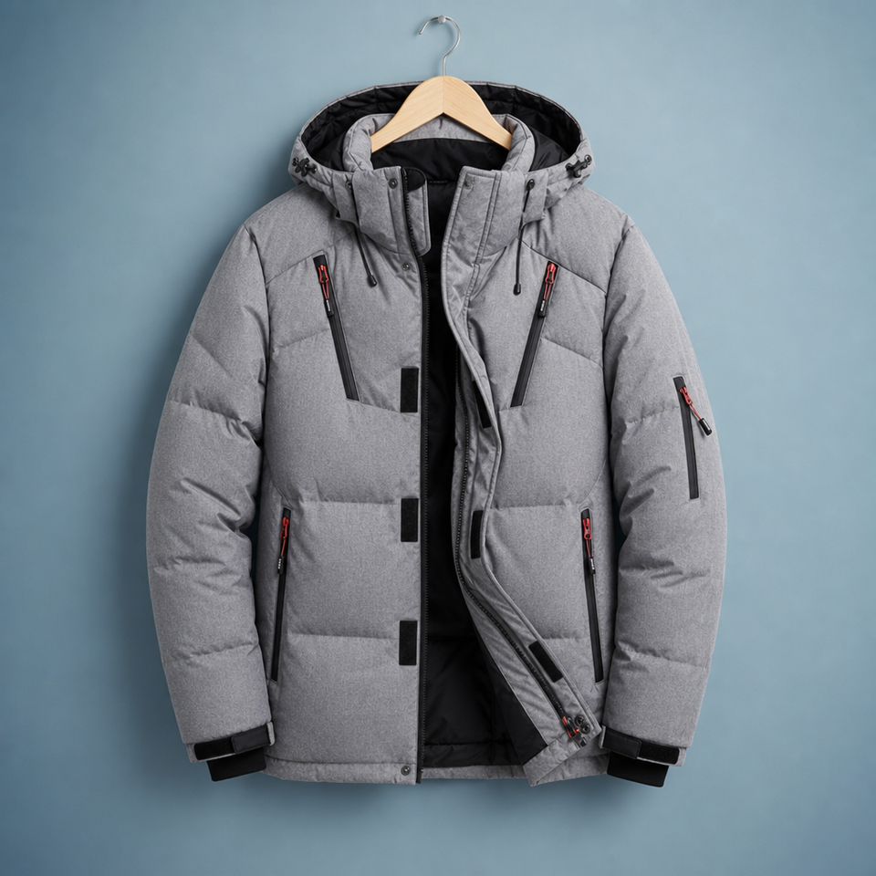 Spoleto Insulated Hooded Parka in Gray