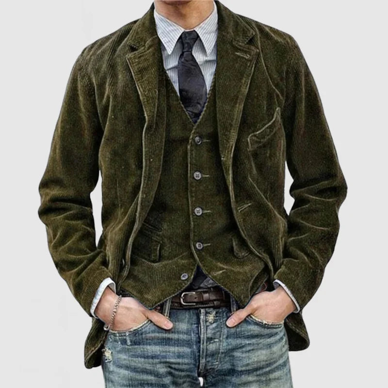 Vicenza Corduroy Blazer with Matching Waistcoat