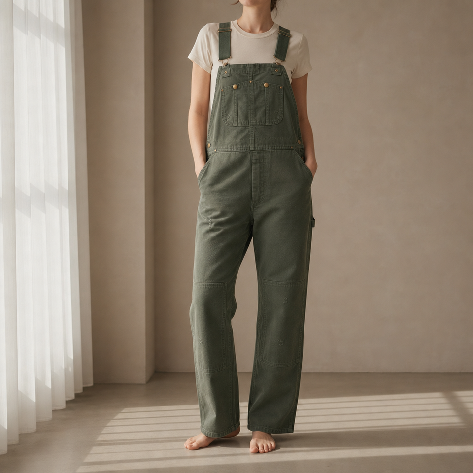 Imperia Canvas Bib Overalls in Green