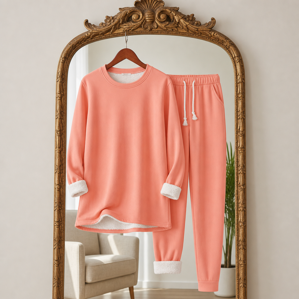 Altea Fleece Lined Sweatsuit Set in Watermelon