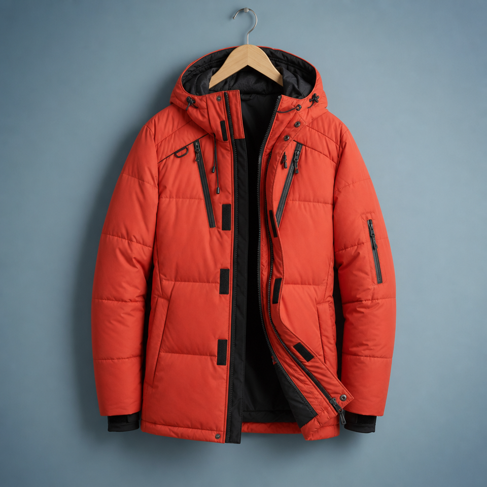 Spoleto Insulated Hooded Parka in Orange