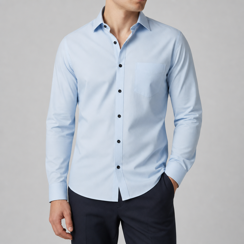 Perugia Slim Fit Dress Shirt in Heaven Blue