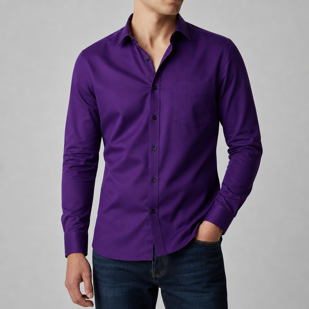 Perugia Slim Fit Dress Shirt in Purple