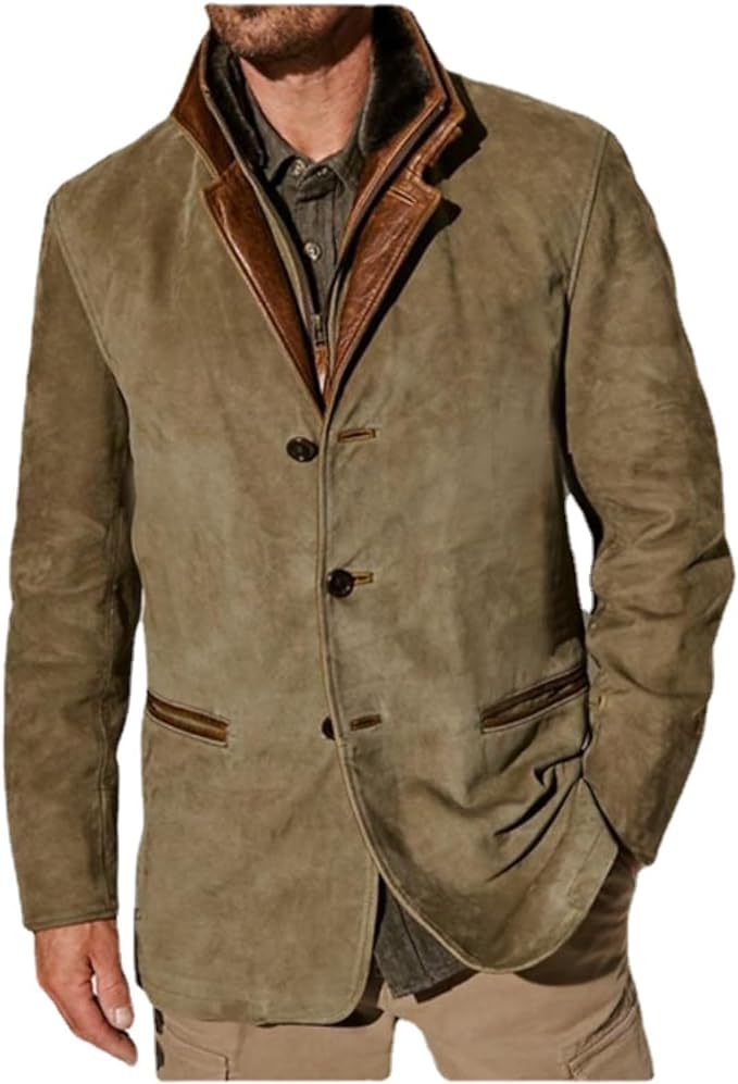 Men’s Asti Leather Button-Up Jacket