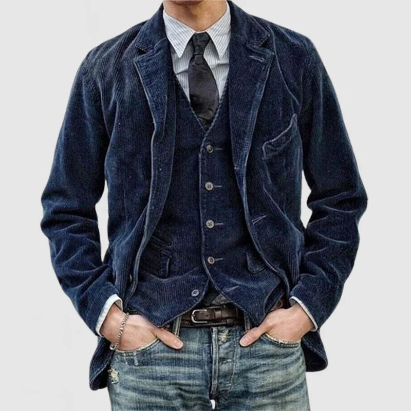 Vicenza Corduroy Blazer with Matching Waistcoat