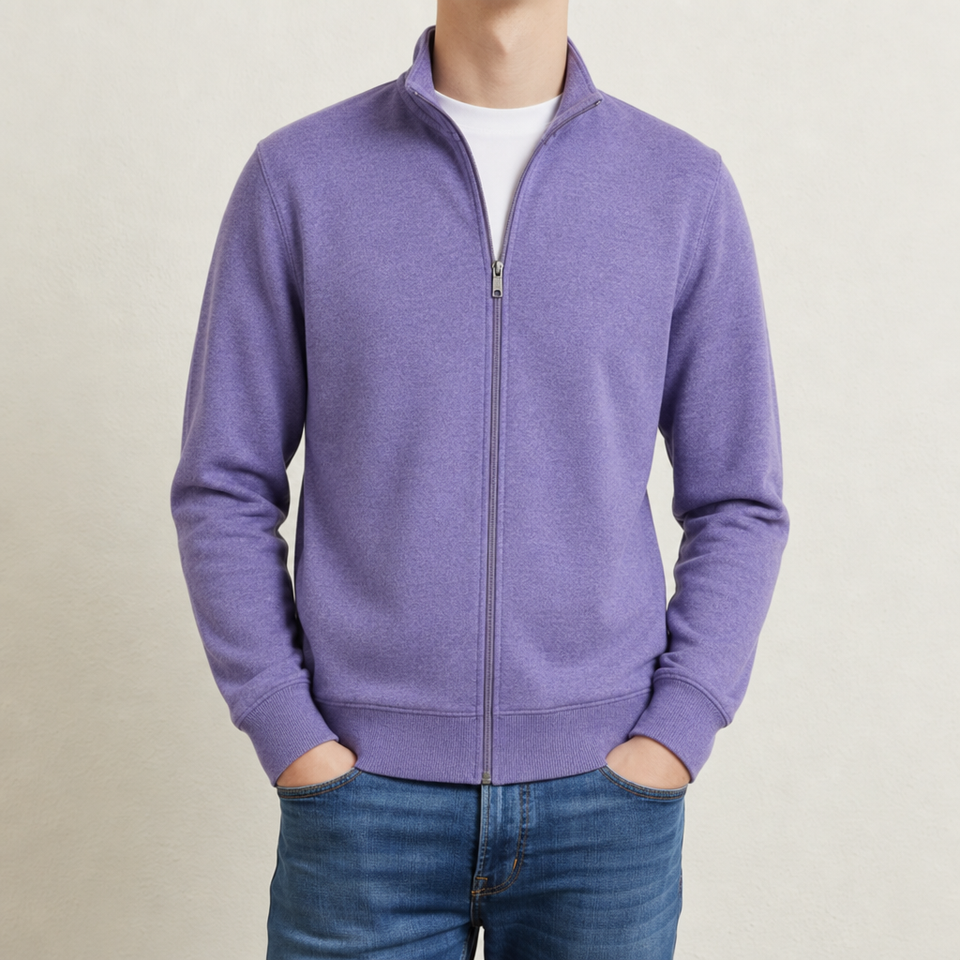 Como Full-Zip Fleece Jacket in Purple