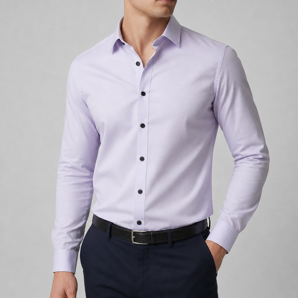 Perugia Slim Fit Dress Shirt in Light Purple