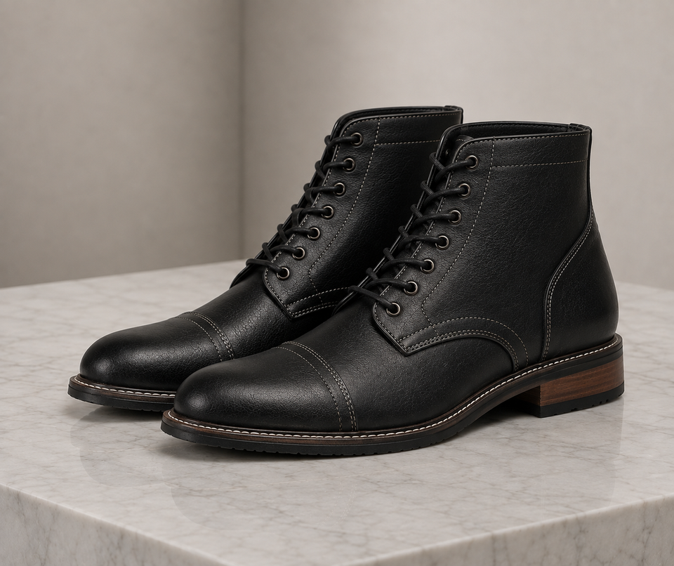 Marvao Leather Lace-Up Boots