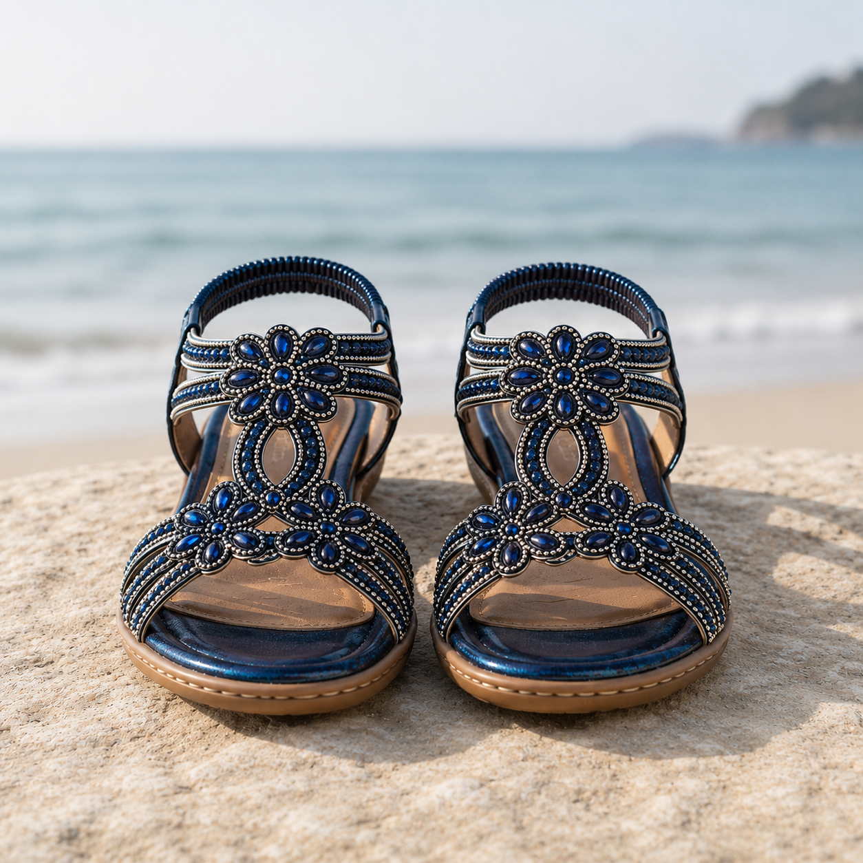 Gaeta Boho Rhinestone Sandals
