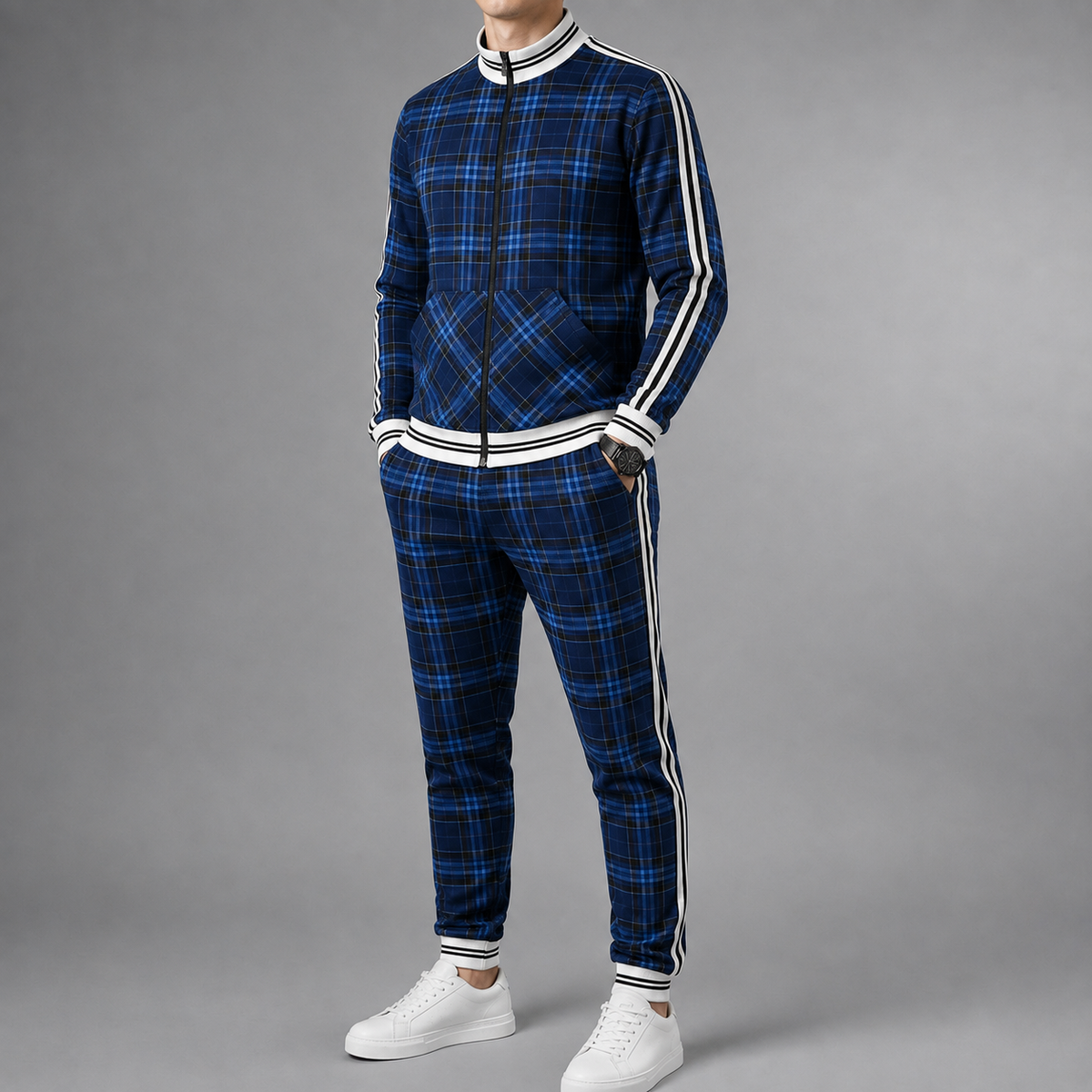 Sitges Plaid Tracksuit Set