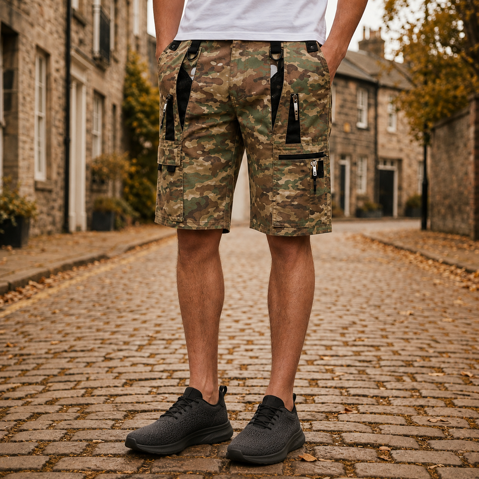 Soller Tactical Camo Cargo Shorts