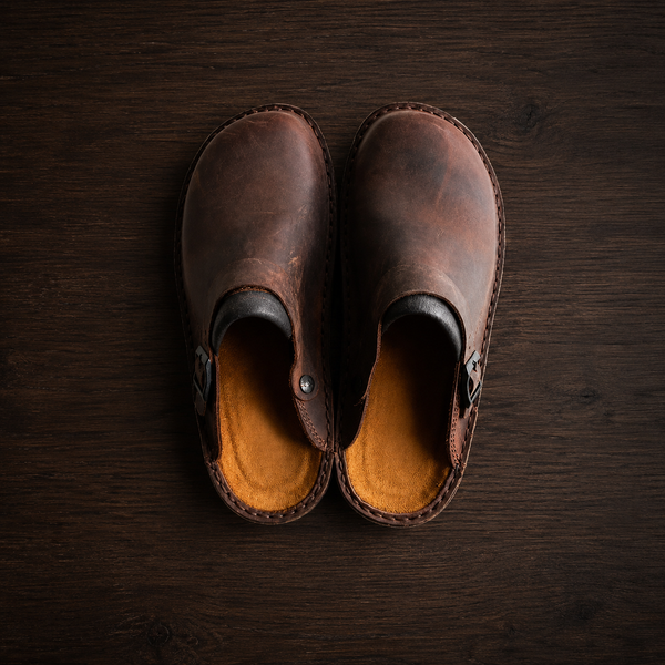 Kea Leather Buckle Clogs