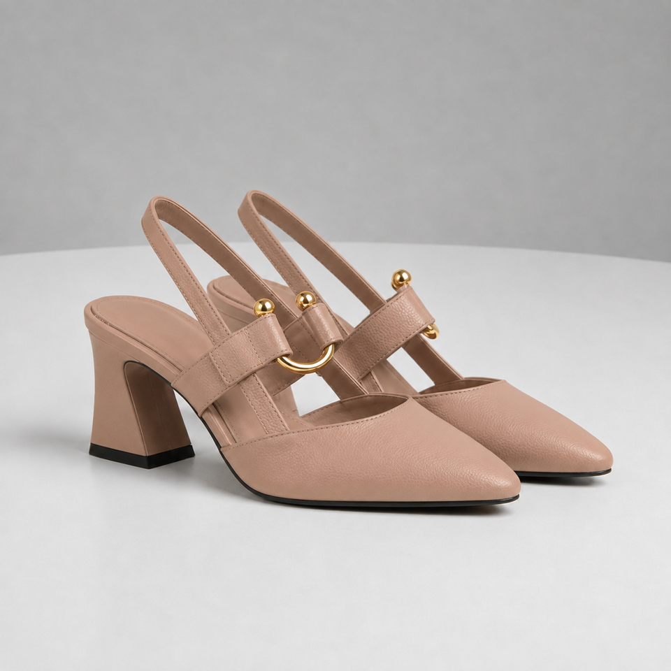 Sete Slingback Block Heel Pumps