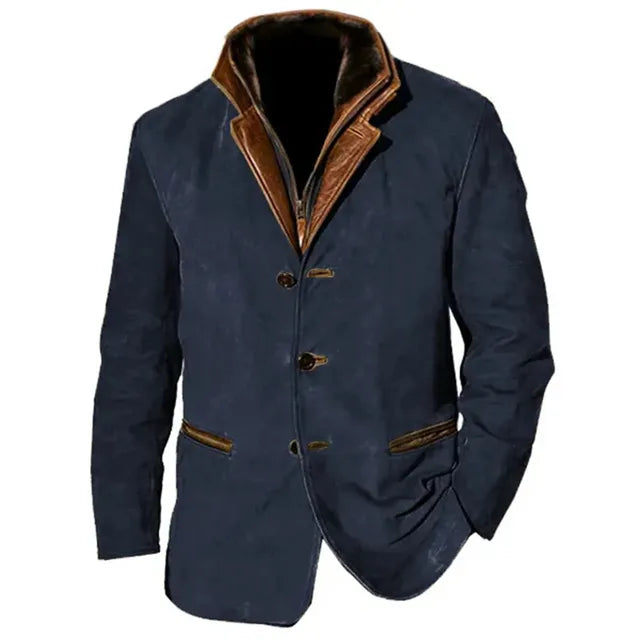 Men’s Asti Leather Button-Up Jacket