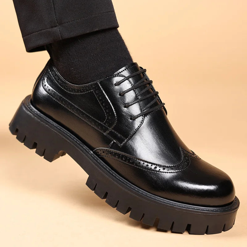Savona Luxury Oxford Elevator Dress Shoes