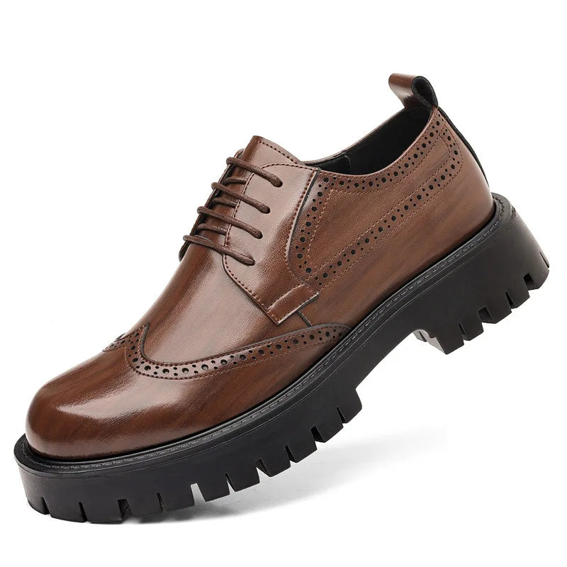 Savona Luxury Oxford Elevator Dress Shoes
