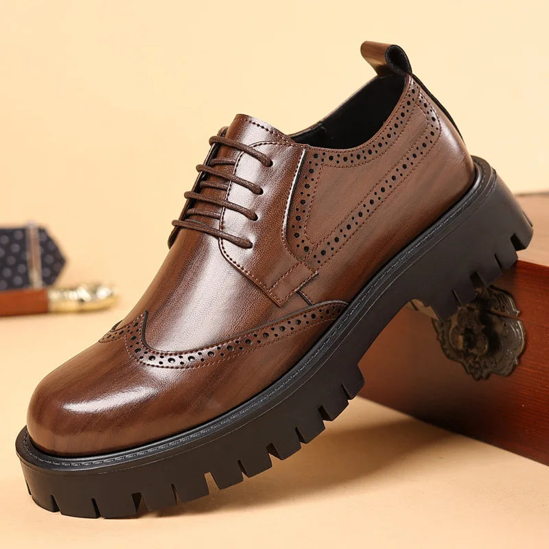 Savona Luxury Oxford Elevator Dress Shoes
