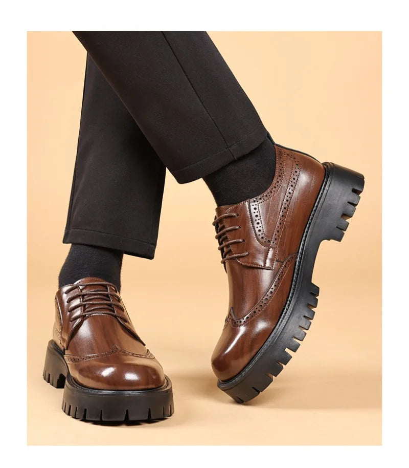Savona Luxury Oxford Elevator Dress Shoes