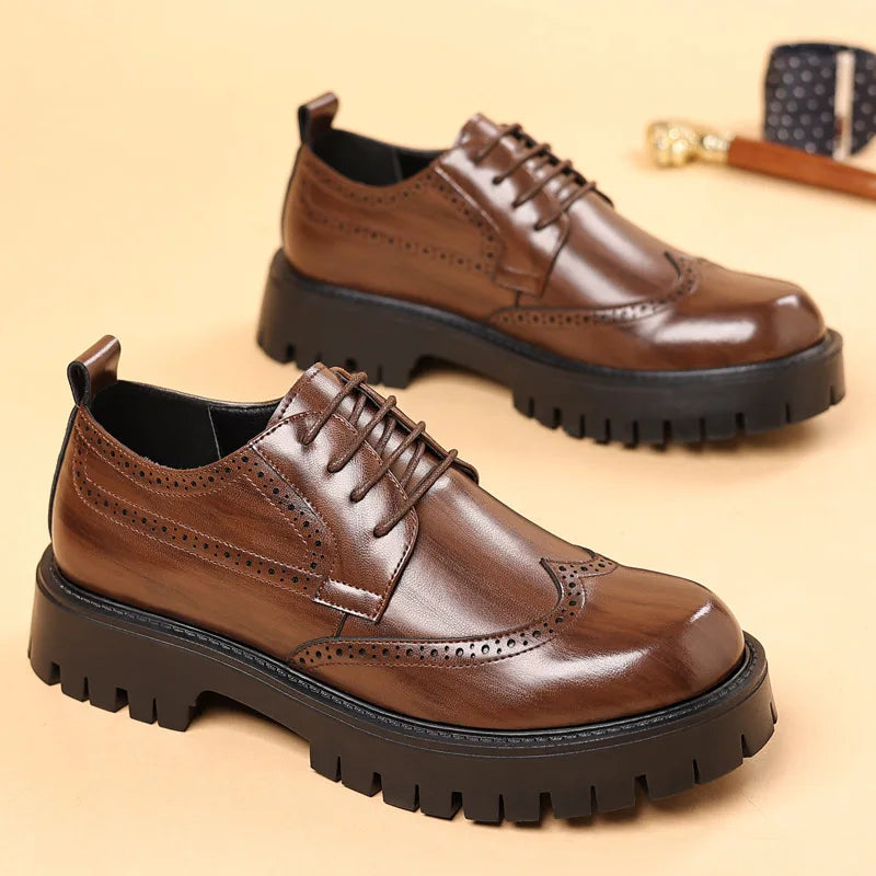 Savona Luxury Oxford Elevator Dress Shoes