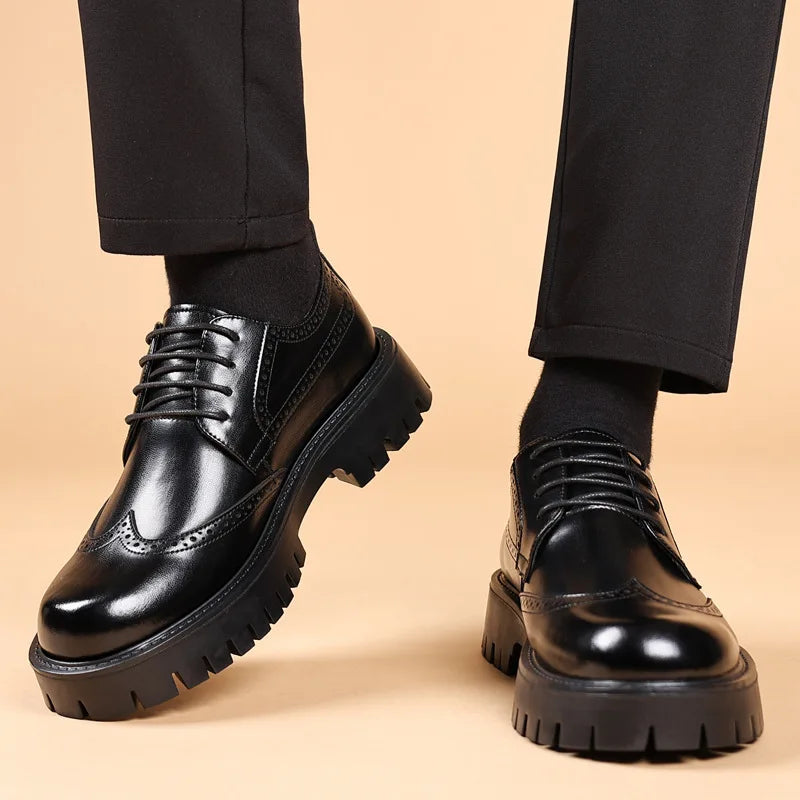 Savona Luxury Oxford Elevator Dress Shoes