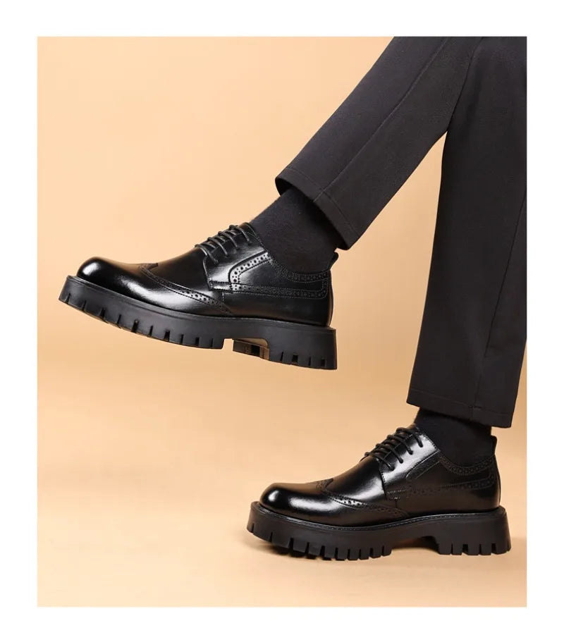 Savona Luxury Oxford Elevator Dress Shoes