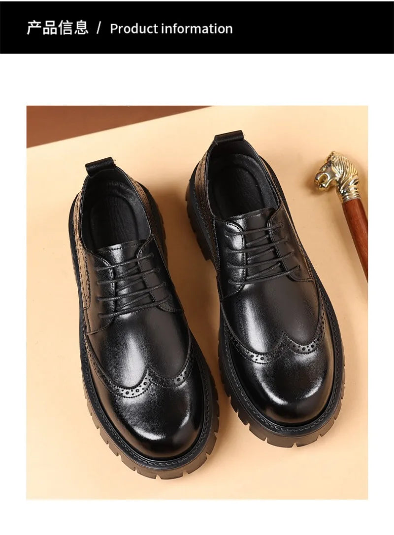 Savona Luxury Oxford Elevator Dress Shoes