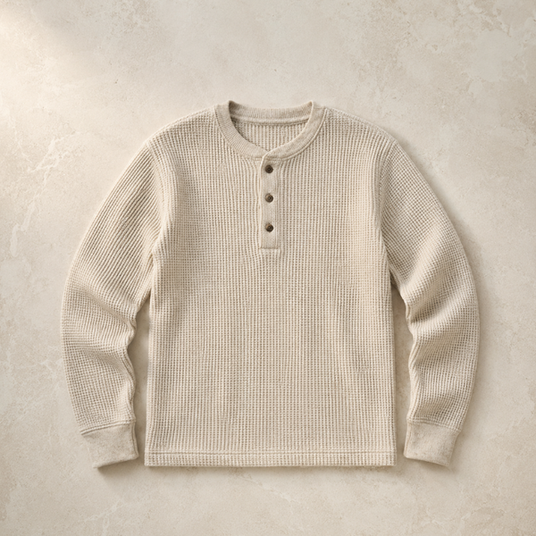The Fulton Men's Waffle Knit Henley