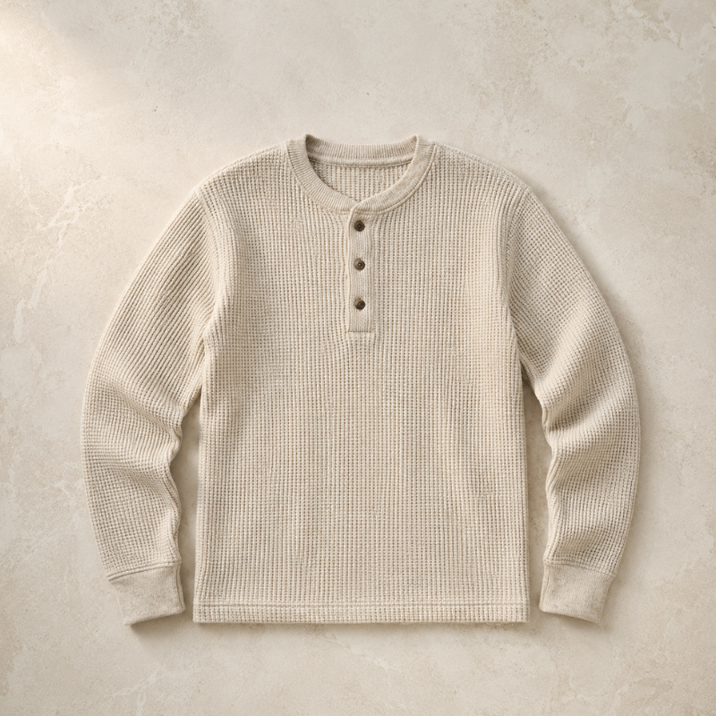 The Fulton Men's Waffle Knit Henley