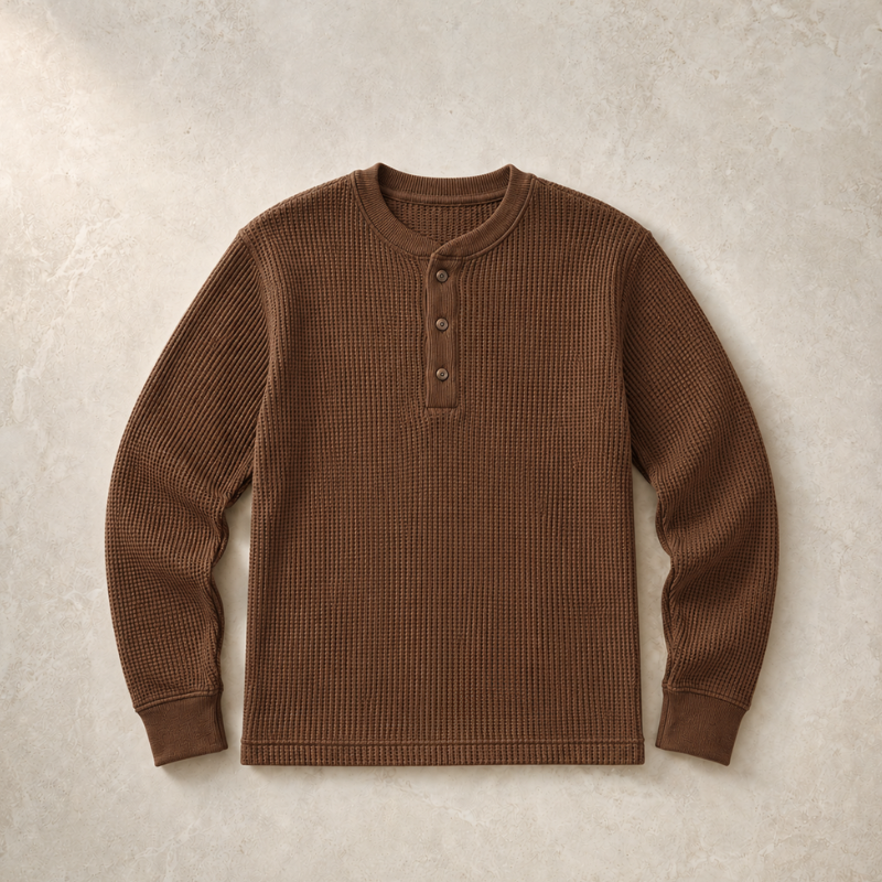 The Fulton Men's Waffle Knit Henley